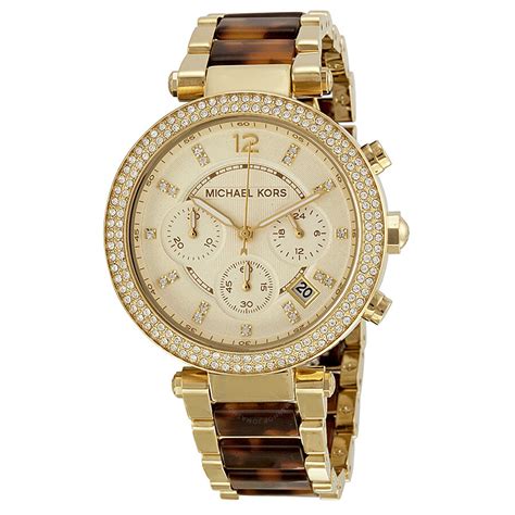 Michael Kors Parker Chronograph Gold Dial Ladies Watch MK5688